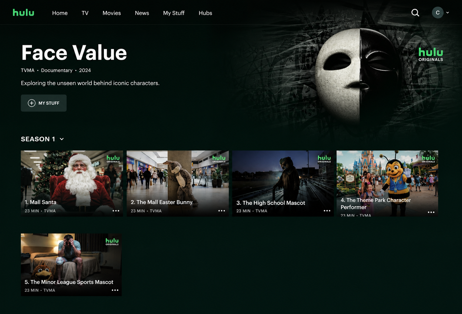 Face value hulu